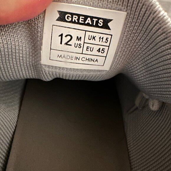 Greats Brooklyn The Royal Knit Low Top Gray White Sneakers Shoes Mens US 12 - Picture 2 of 9